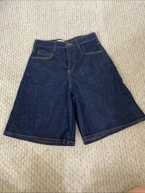 Pilcro Dark Wash Denim Bermuda Shorts